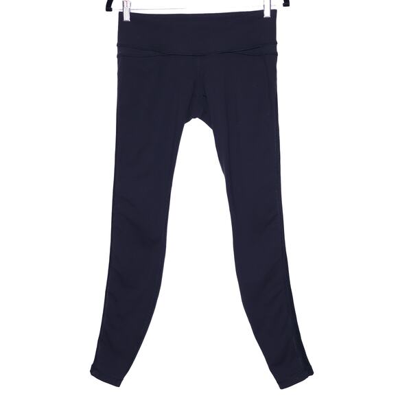 LULULEMON High Times Crop Legging Mesh Black Stretch Training Active Women's 8 - Picture 1 of 13